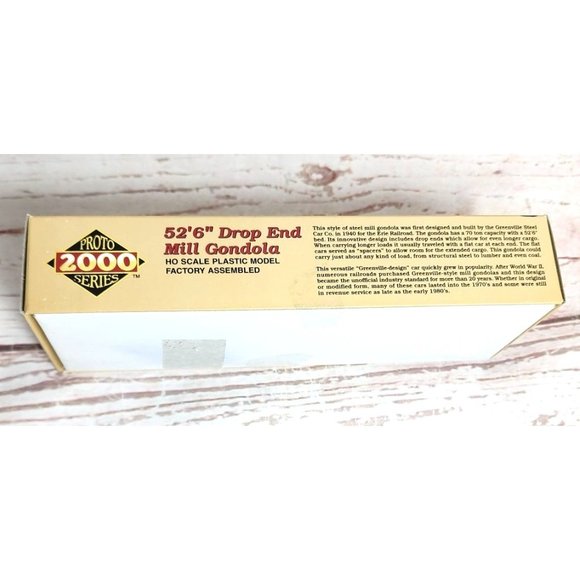 Proto 2000 Series HO Scale Factory Assembled 52’ 6” Drop End Mill Gondola Train - Picture 12 of 15